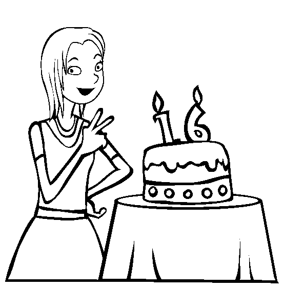 Pin Sweet 16 Coloring Page on Pinterest